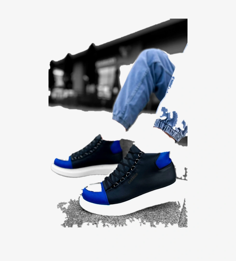 Chekich CH267 GBT Roma Mirror Erkek Bot SIYAH/SAX MAVI model görseli