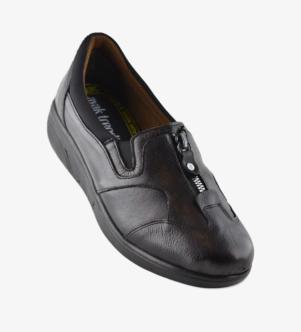 Ayakkabı Burada 4213 Tam Ortopedik Taban Günlük Hakiki Deri Kadın Ayakkabı Anne Ayakkabısı model görseli