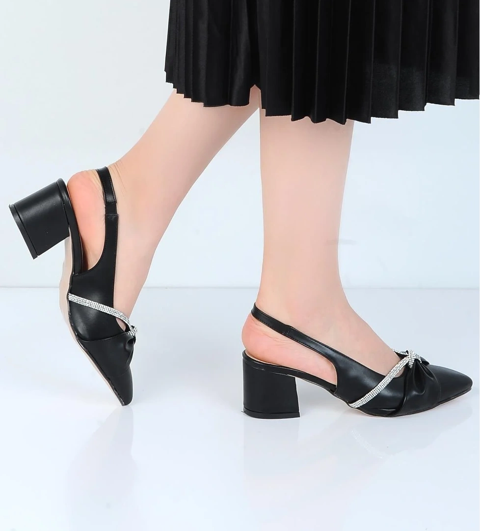 24-880 Syh-Cilt Ayışığı 5Cm Topuklu Kadın Ayakkabı - Görsel 1