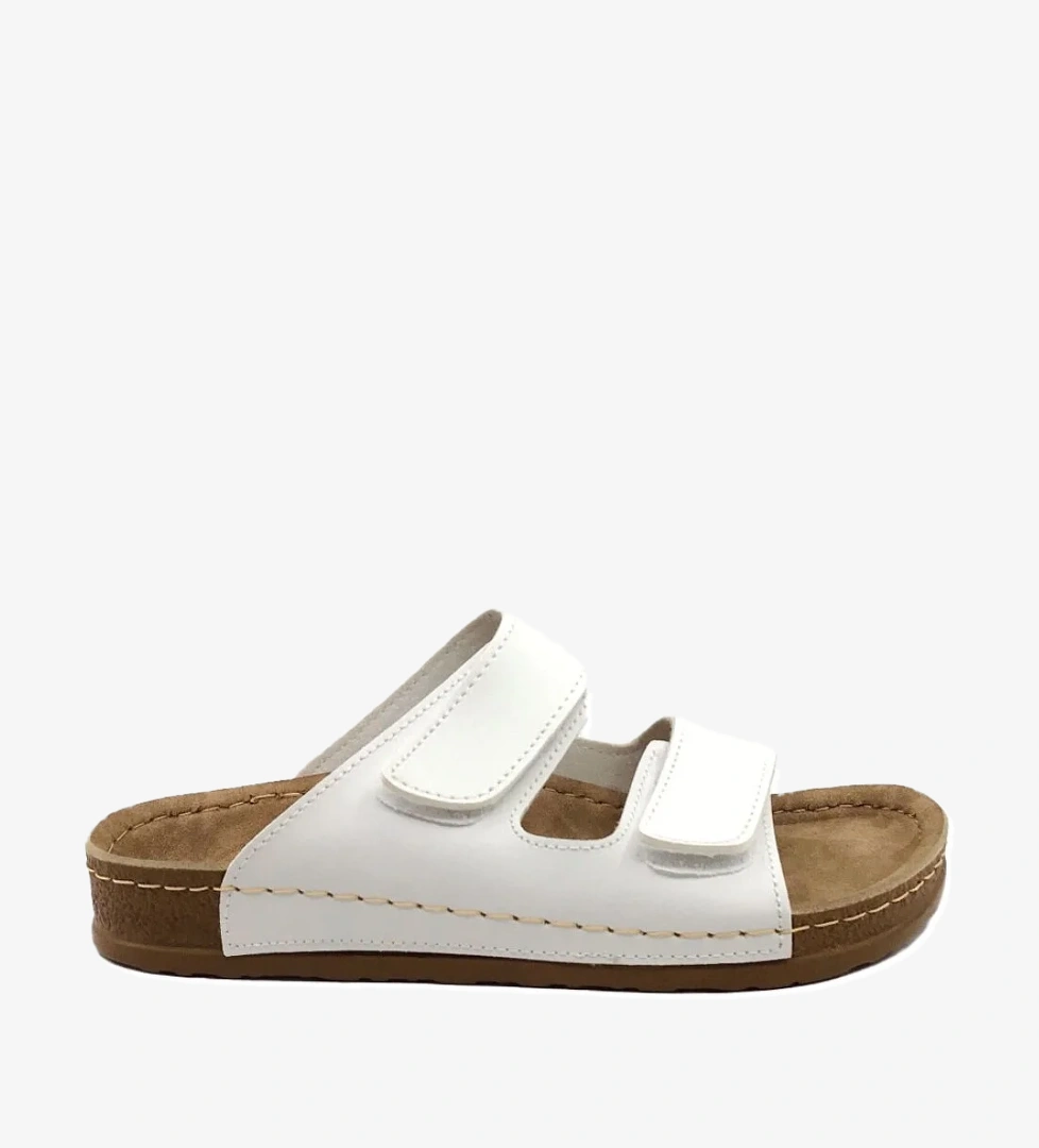 Aryan 20-971 Beyaz Çift Çırtlı Kadın Yazlık Terlik model görseli