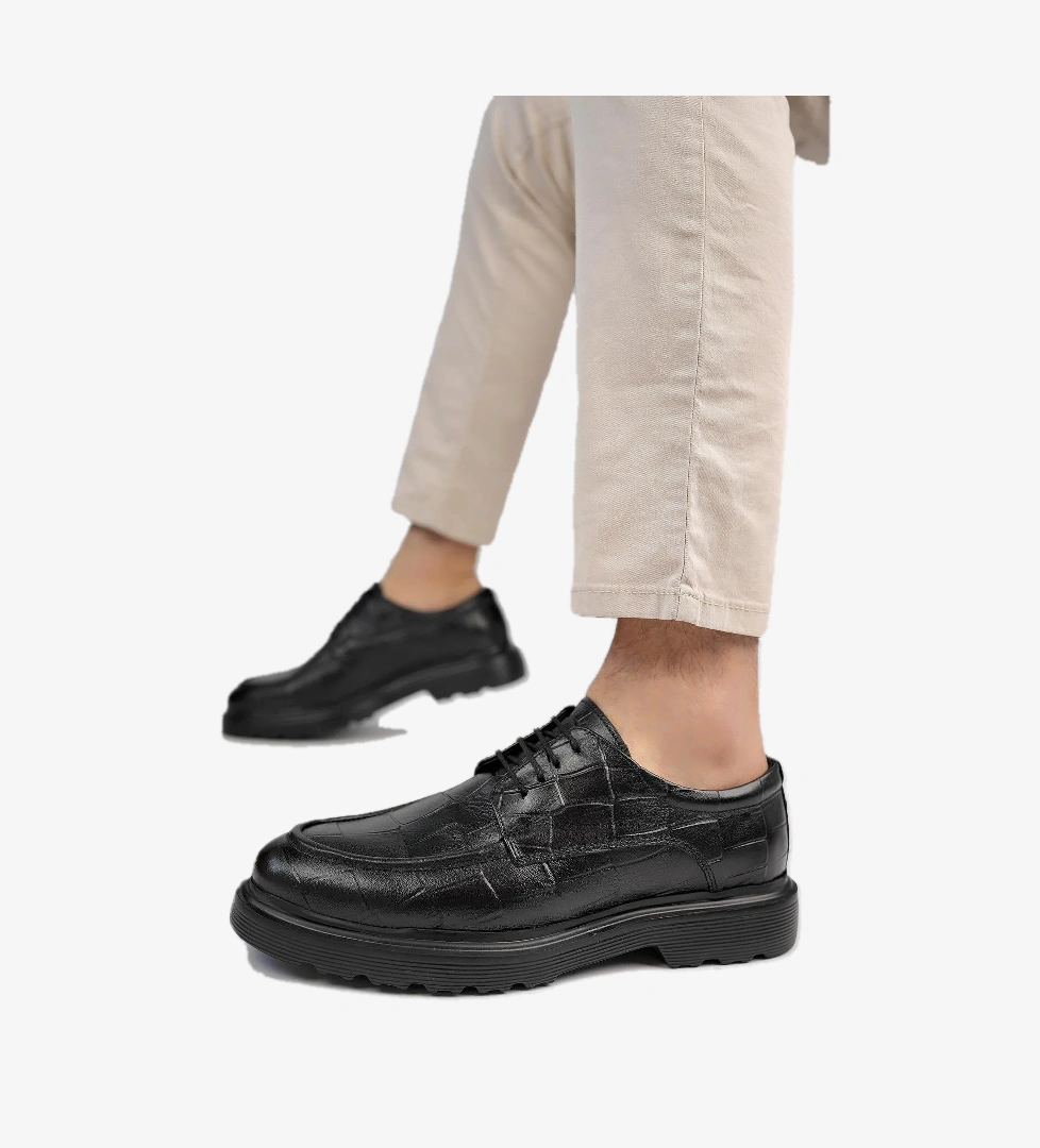 NORMAN Garantili Günlük Klasik Hakiki Deri Casual Rahat Ortopedik Kalın Taban Erkek Ayakkabı