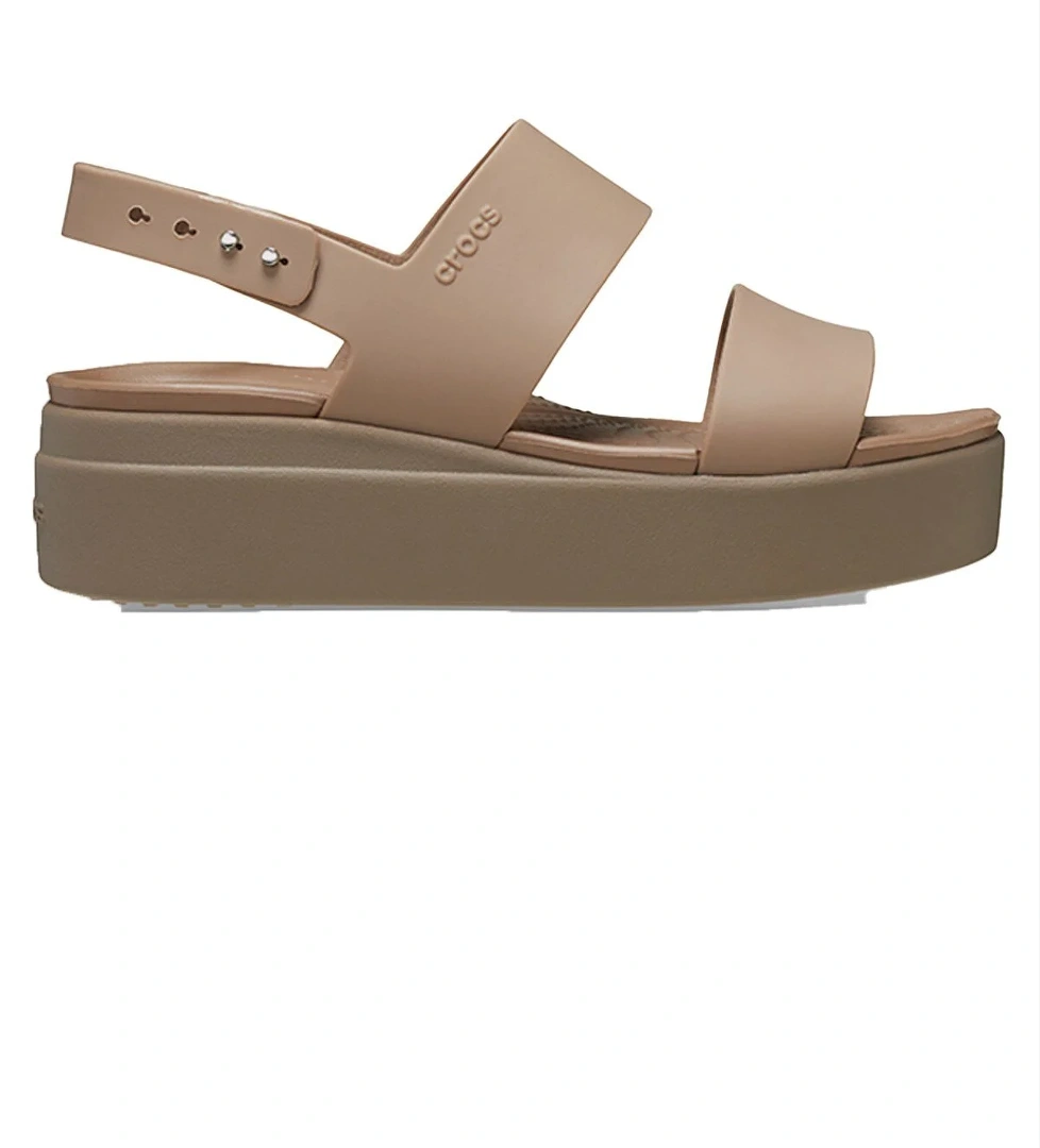 Crocs Crocs Kahverengi Brooklyn Low Wedge Kadın Sandalet 206453-2EL Sandalet & Terlik | Flo Kahverengi - 1. görsel