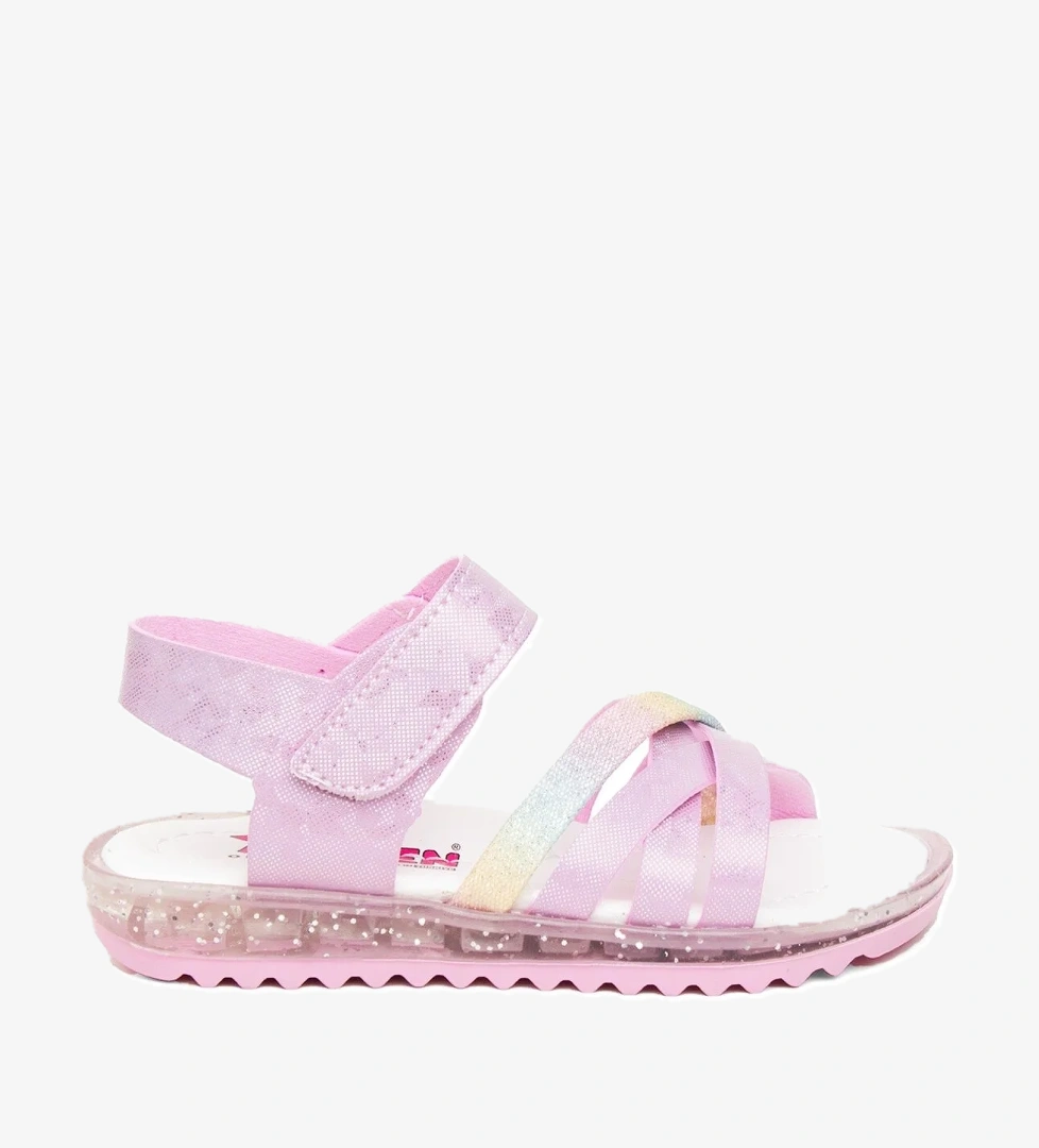 ŞA P K 011 Patik Kız Çocuk Düz Sandalet Pembe
