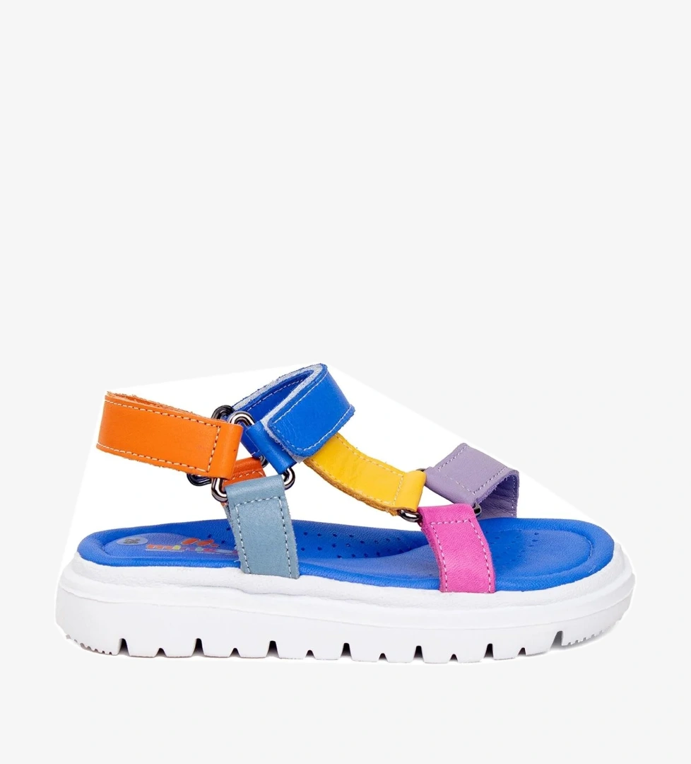 MZ P 3000 Patik Kız Çocuk Düz Sandalet Mavi - Görsel 1