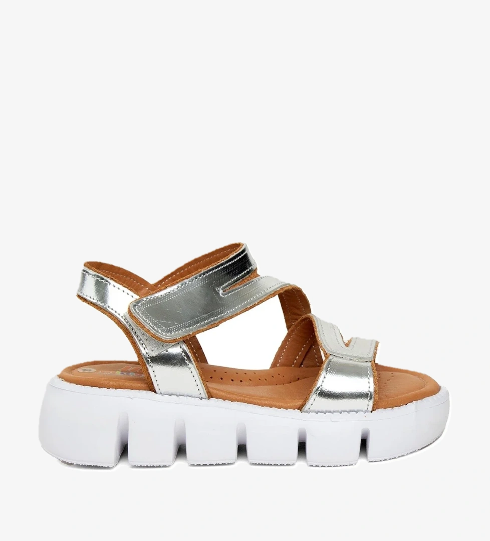 Minican MZ F 2010 Filet Kız Çocuk Düz Sandalet Gümüş model görseli