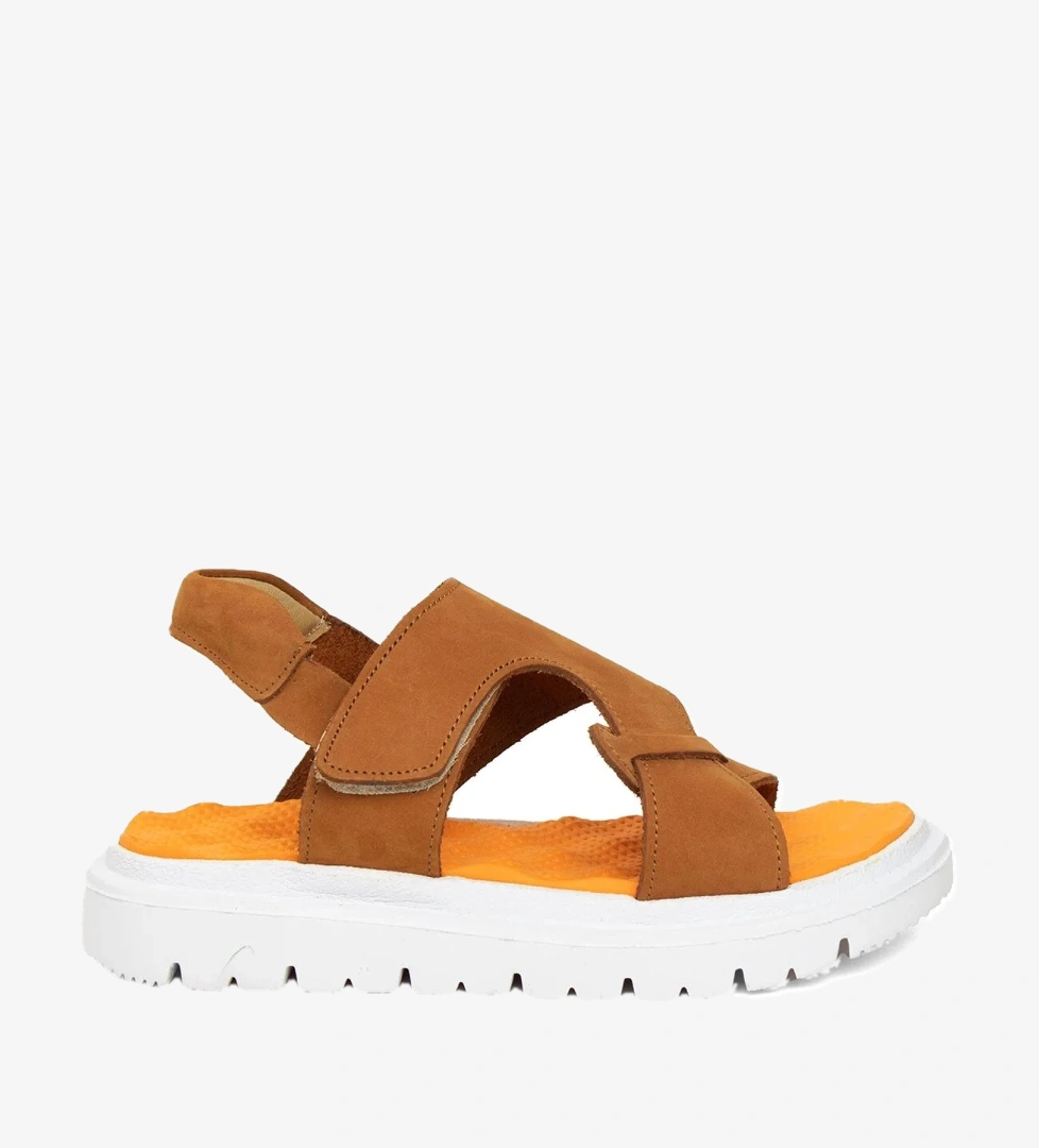 Minican S F 2281N Filet Erkek Çocuk Hakiki Deri Düz Sandalet Taba model görseli