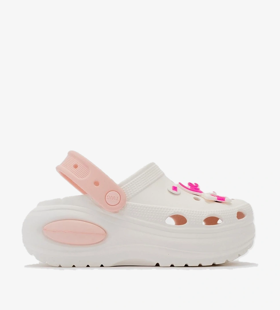 Kadın Düz Terlik BEYAZ PUDRA