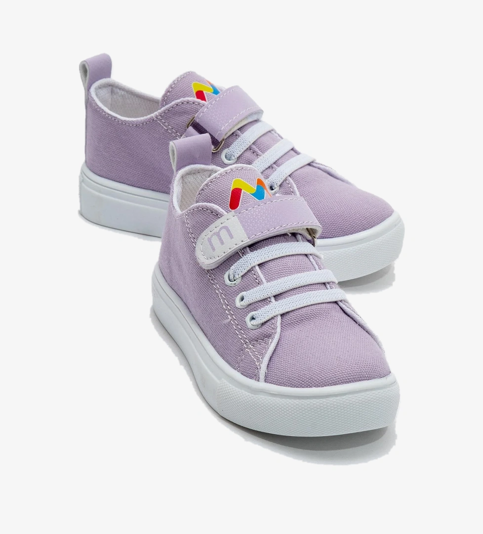 Çocuk Cırtlı Bağcıklı LİLA