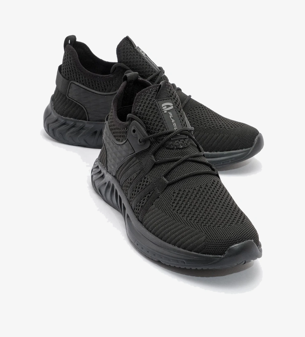 Erkek Triko Spor Ayakkabı SİYAH SİYAH