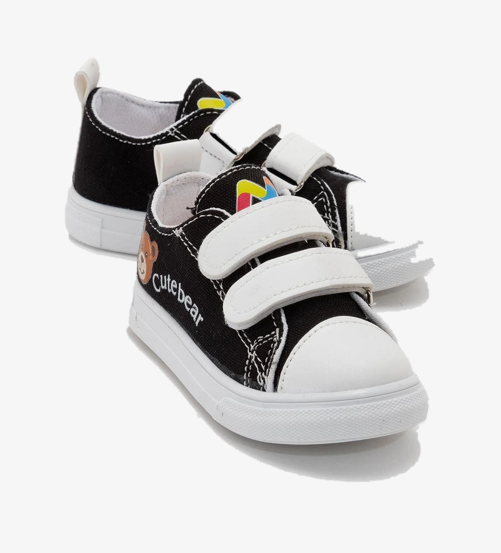 Çocuk Çift Cırtlı Converse SİYAH