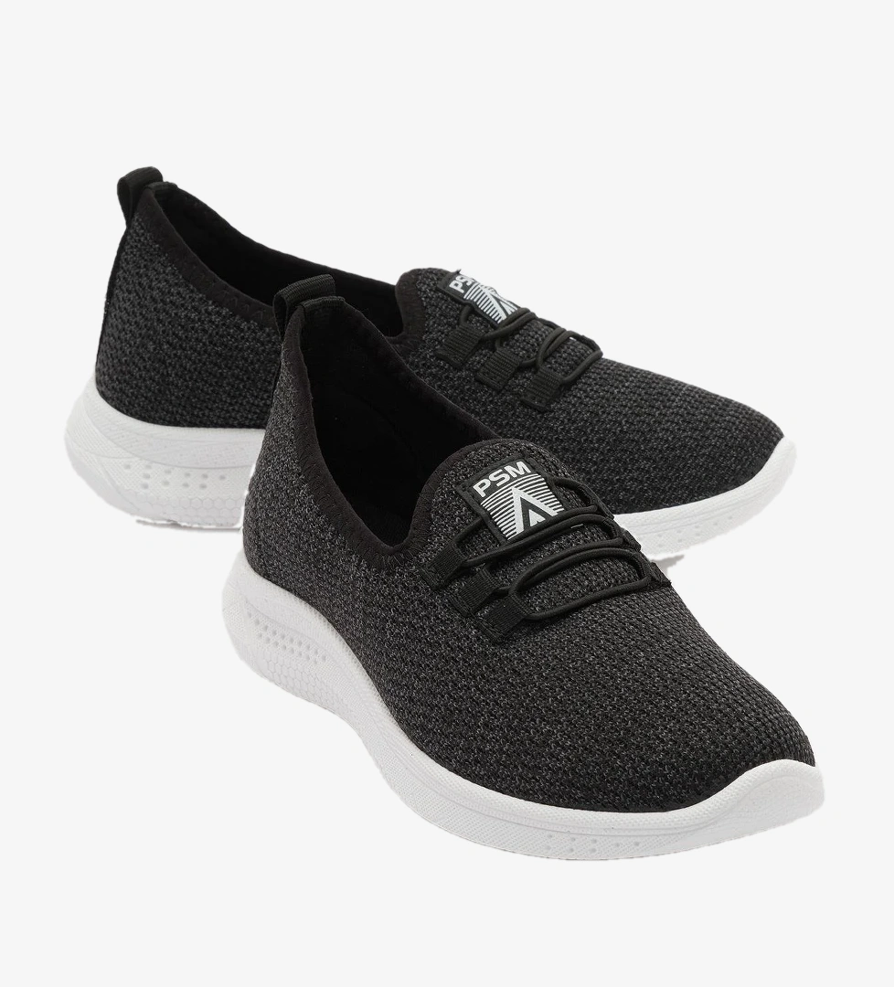 Bağcıklı Kadın Spor Babet SİYAH BEYAZ