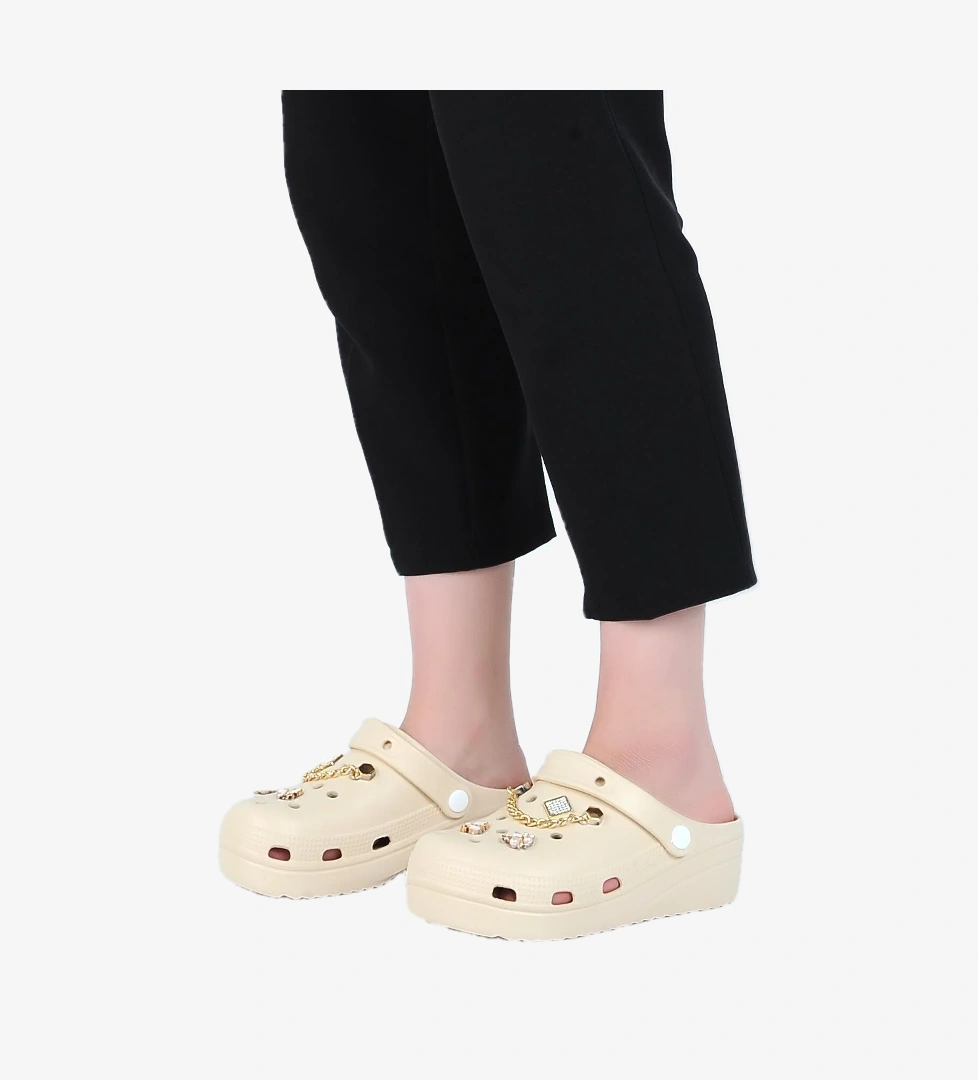 Apella E800-6 Fiesta Bej Eva Kadın Taşlı Günlük Terlik model görseli