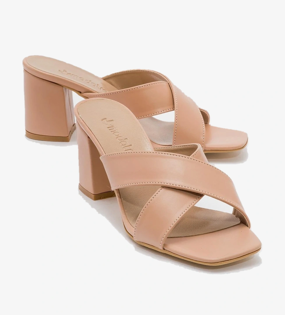 Ccway Çapraz Bantlı Topuklu Terlik Ci̇lt model görseli