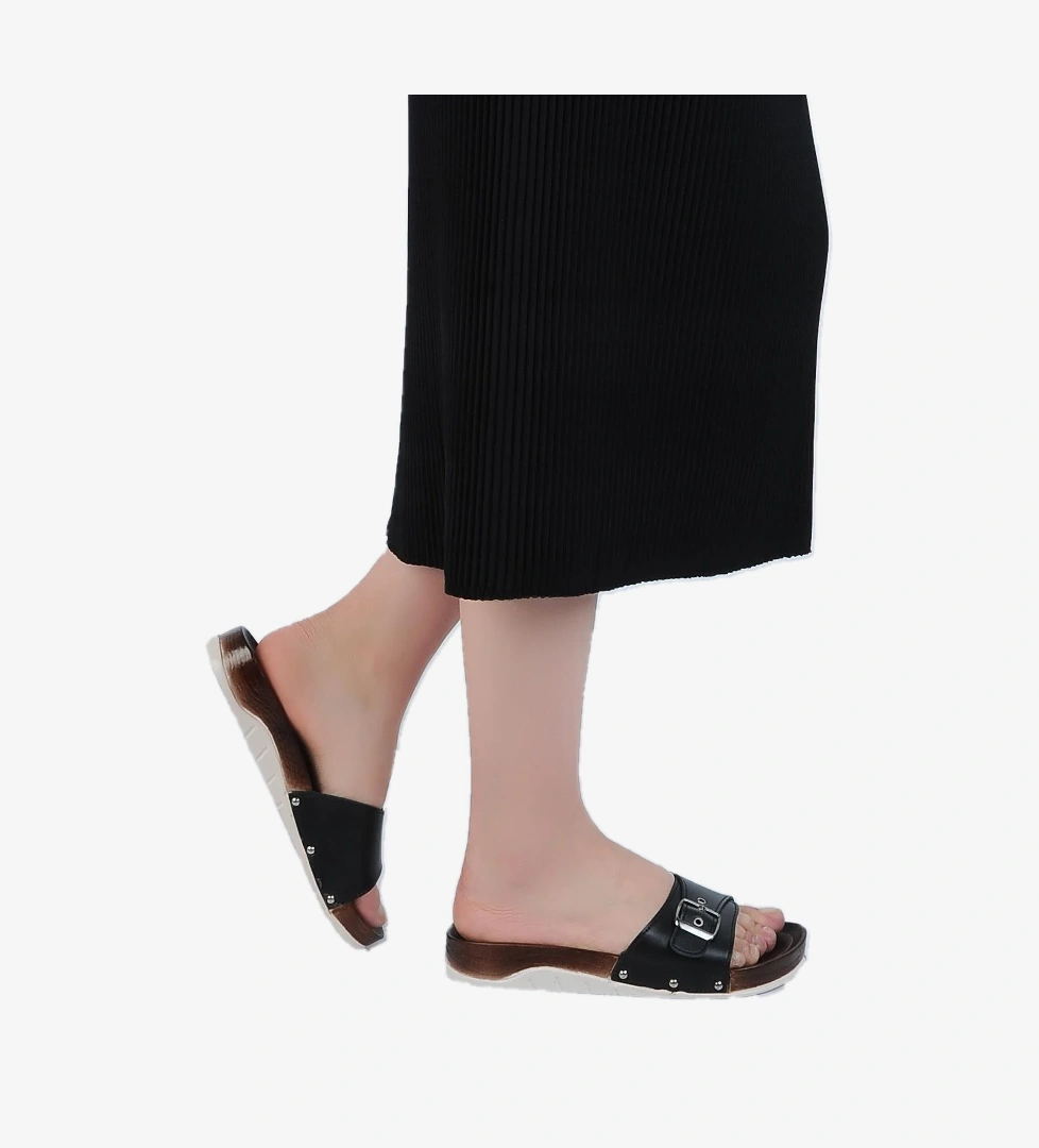 Ayakcenter 216 Capri Siyah Kadın Düz Terlik model görseli