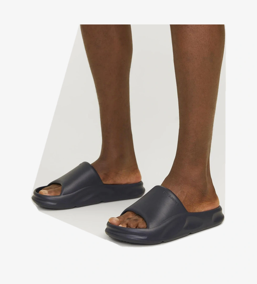 Jack &amp Jones Jack &amp Jones Gri Erkek Jfwstatus Marka Logolu Terlik 12251282 Antrasit Sandalet & Terlik | Flo Gri - 1. görsel