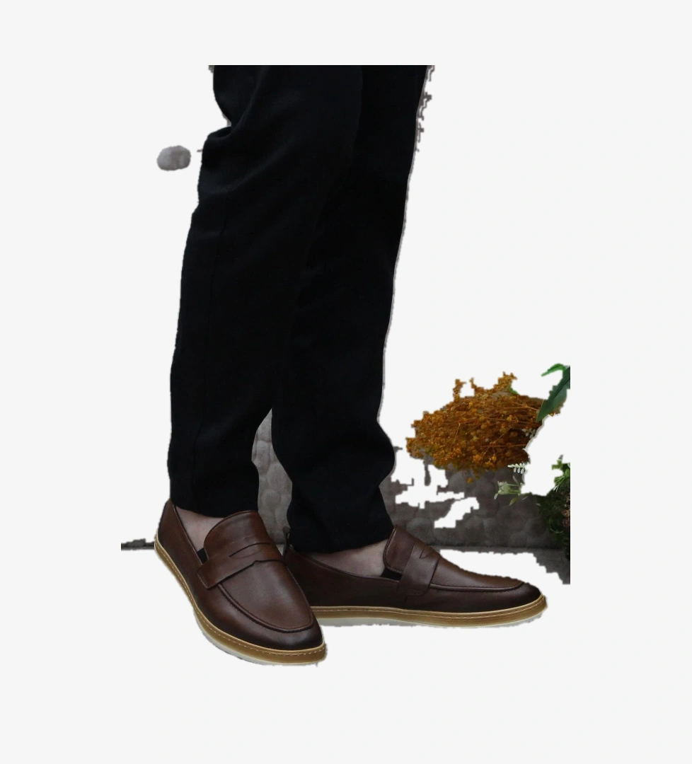 34242 Bordolli Yumuşak Hafif İç Ve Dış Hakiki Deri Erkek Ayakkabı