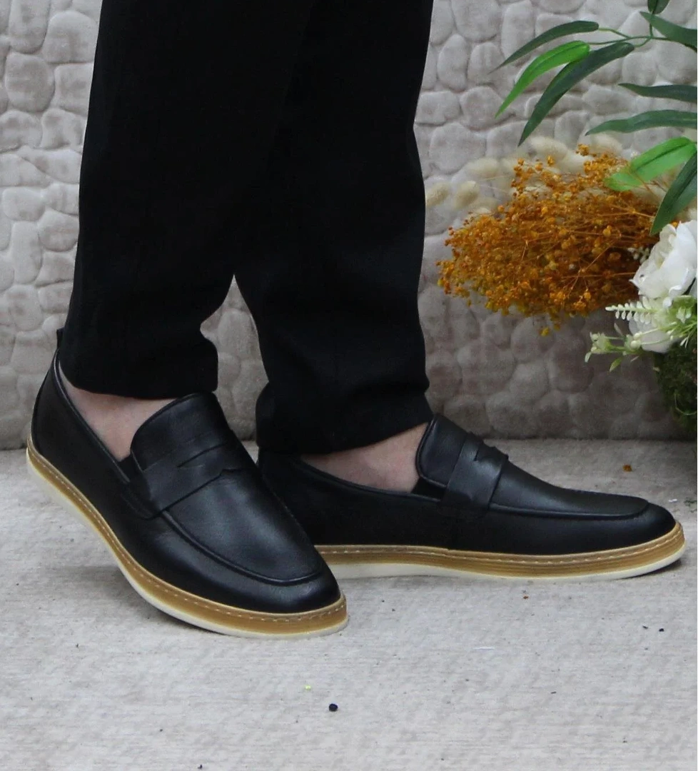 34242 Bordolli Yumuşak Hafif İç Ve Dış Hakiki Deri Erkek Ayakkabı - Görsel 1