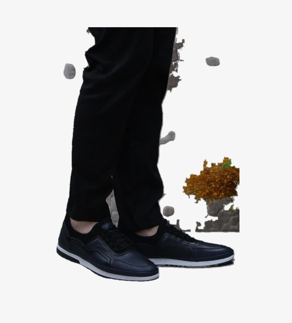 Mehmet Mete 42201 Lastik Bağçıklı Rahat İç Ve Dış Hakiki Deri Erkek Ayakkabı model görseli