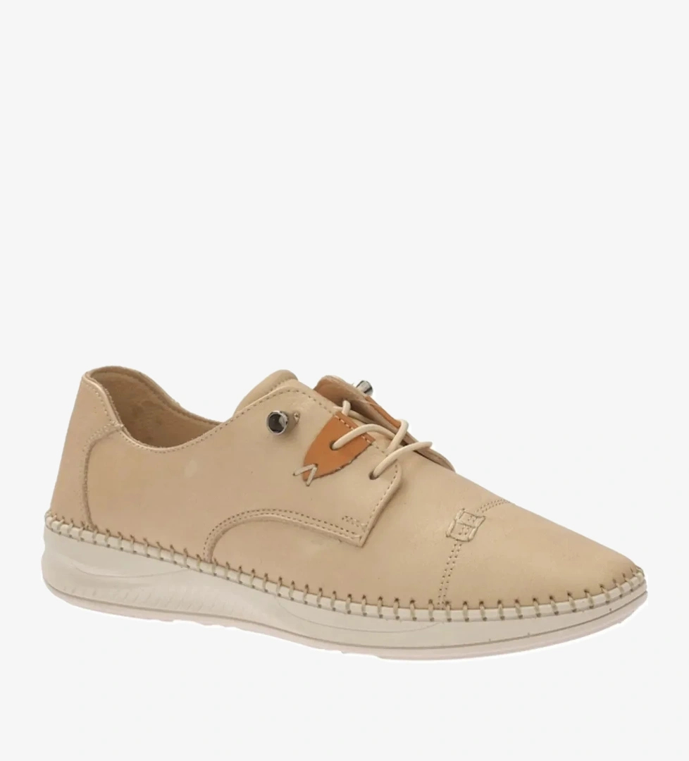 Voyager 9523-1 Bej Deri Kadın Ayakkabı model görseli