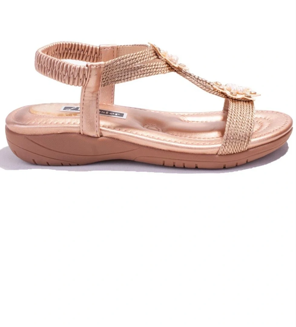 DZA07-741724910 Bej Günlük Ortopedik Kadın sandalet