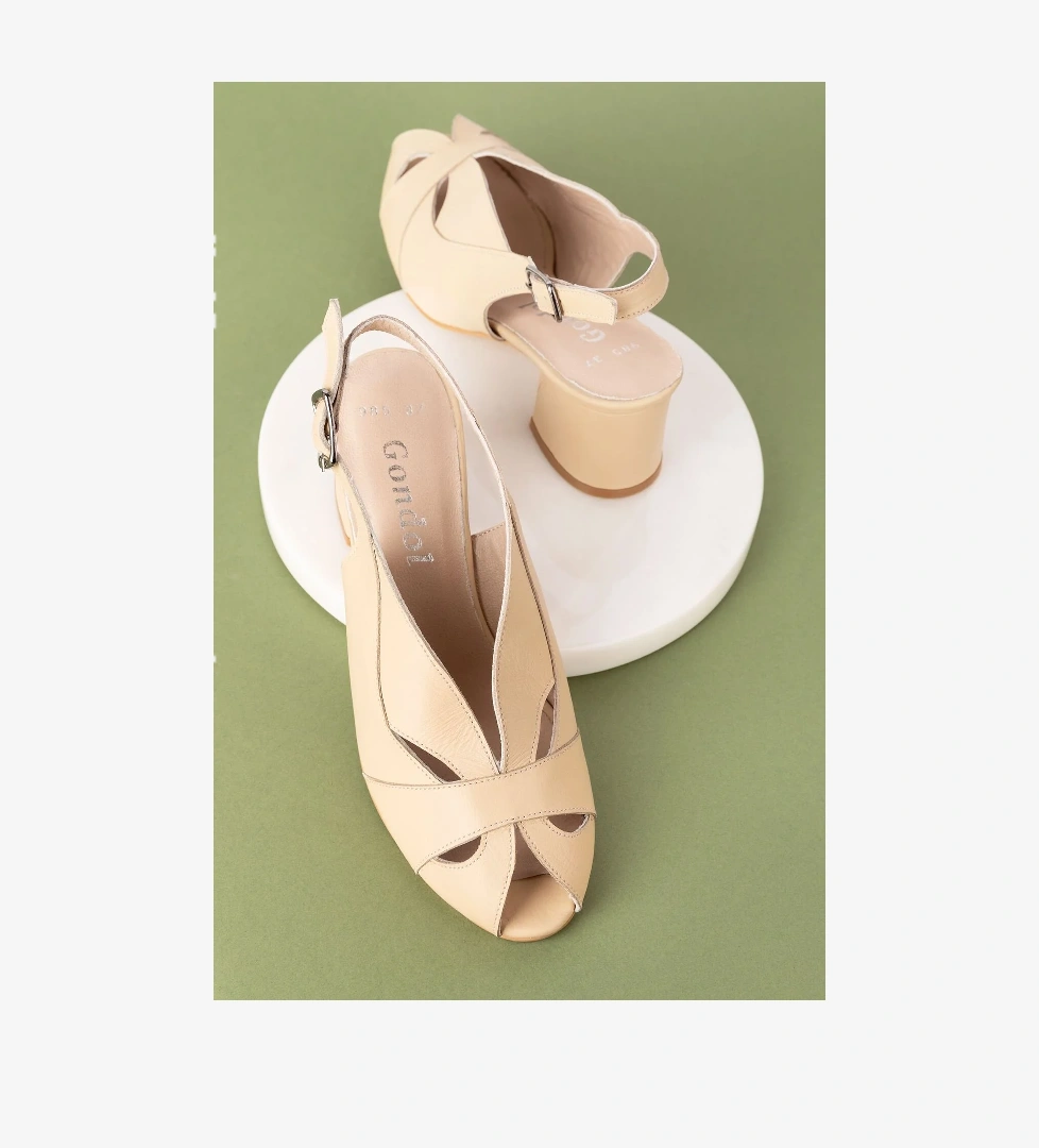 Gondol Hakiki Deri Klasik Topuklu Ayakkabı şhn.985