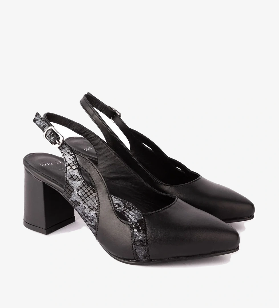 Gondol Kundura Gondol Hakiki Deri Şık Topuklu Ayakkabı şhn.1010 model görseli