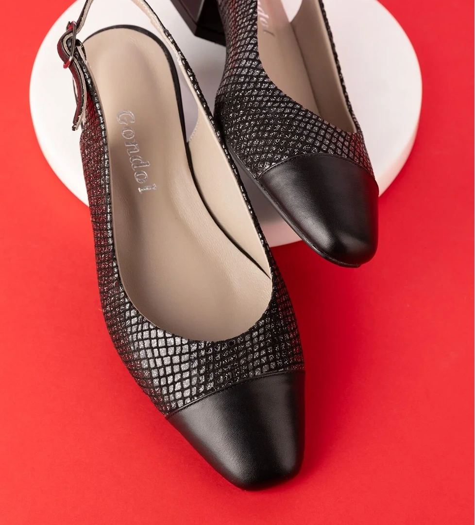 Gondol Hakiki Deri Kısa Topuklu Ayakkabı vdt.09 - Görsel 1