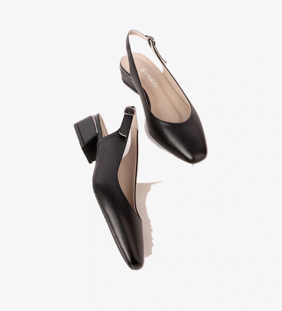 Gondol Hakiki Deri Kısa Topuklu Ayakkabı vdt.08