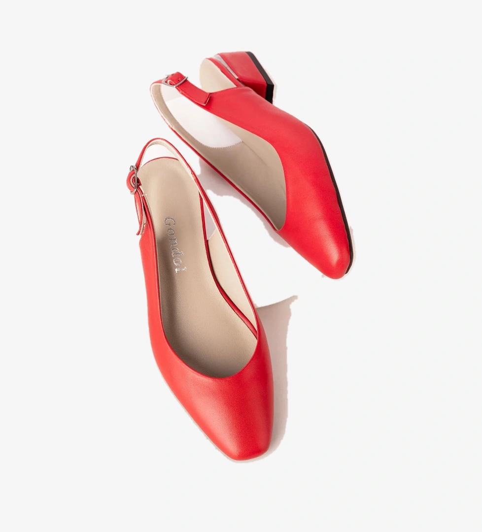 Gondol Hakiki Deri Kısa Topuklu Ayakkabı vdt.08