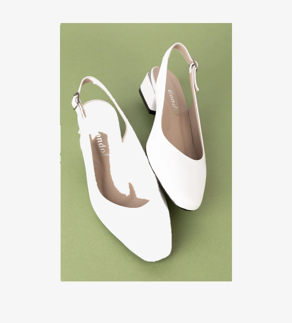 Gondol Hakiki Deri Kısa Topuklu Ayakkabı vdt.08 - Görsel 1