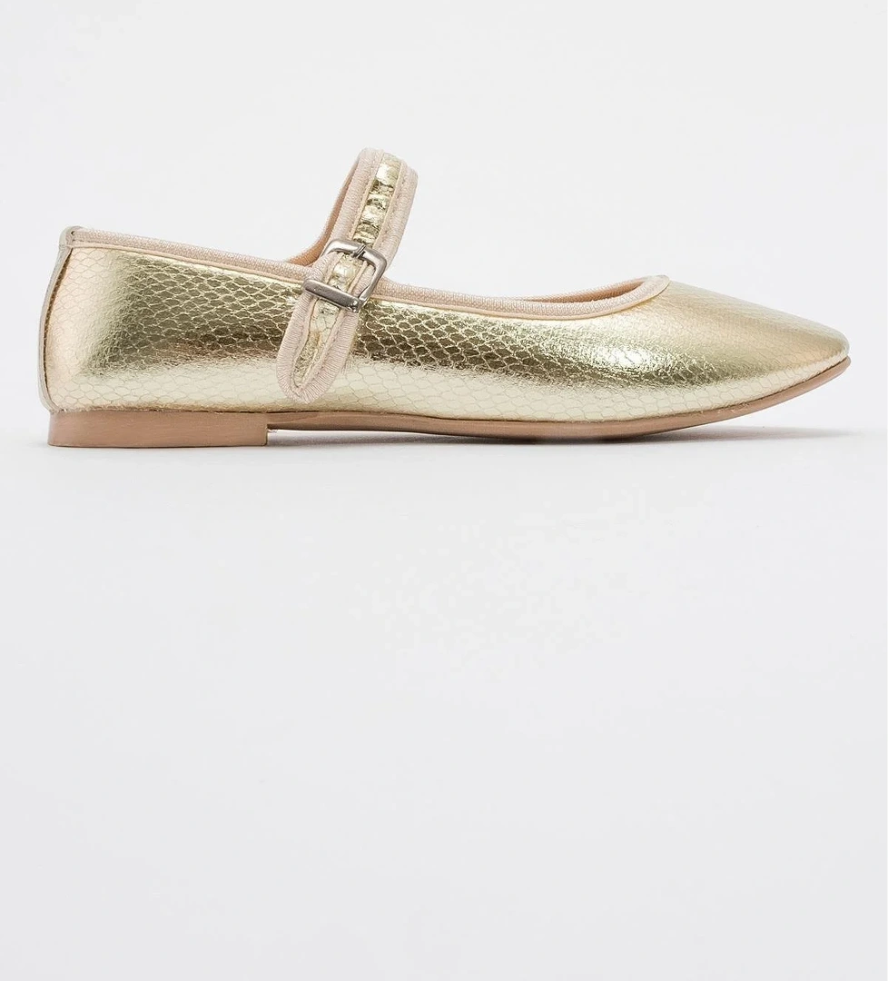 Ccway Kadın Tek Tokalı Babet Si̇yah Yilan model görseli