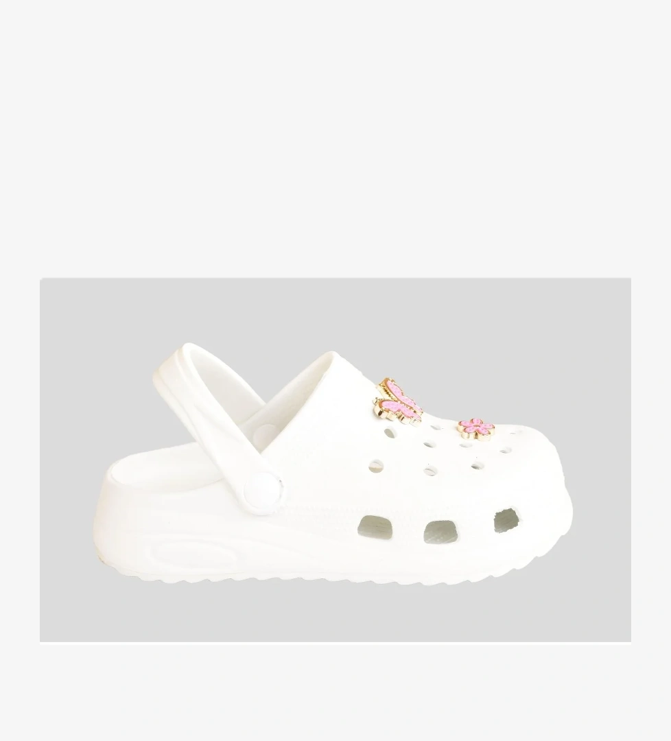 Kız Çocuk Yüksek Topuklu Taşlı Terlik Sandalet - Görsel 1