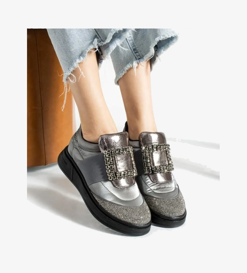 Taş Detay Sneakers Kadın Spor Ayakkabı