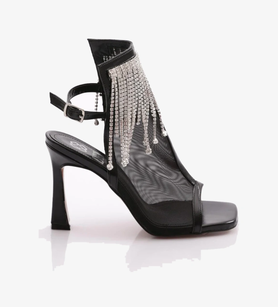 Dgn 6904 Kadin Halhal Detayli Topuklu Abiye Ayakkabi model görseli