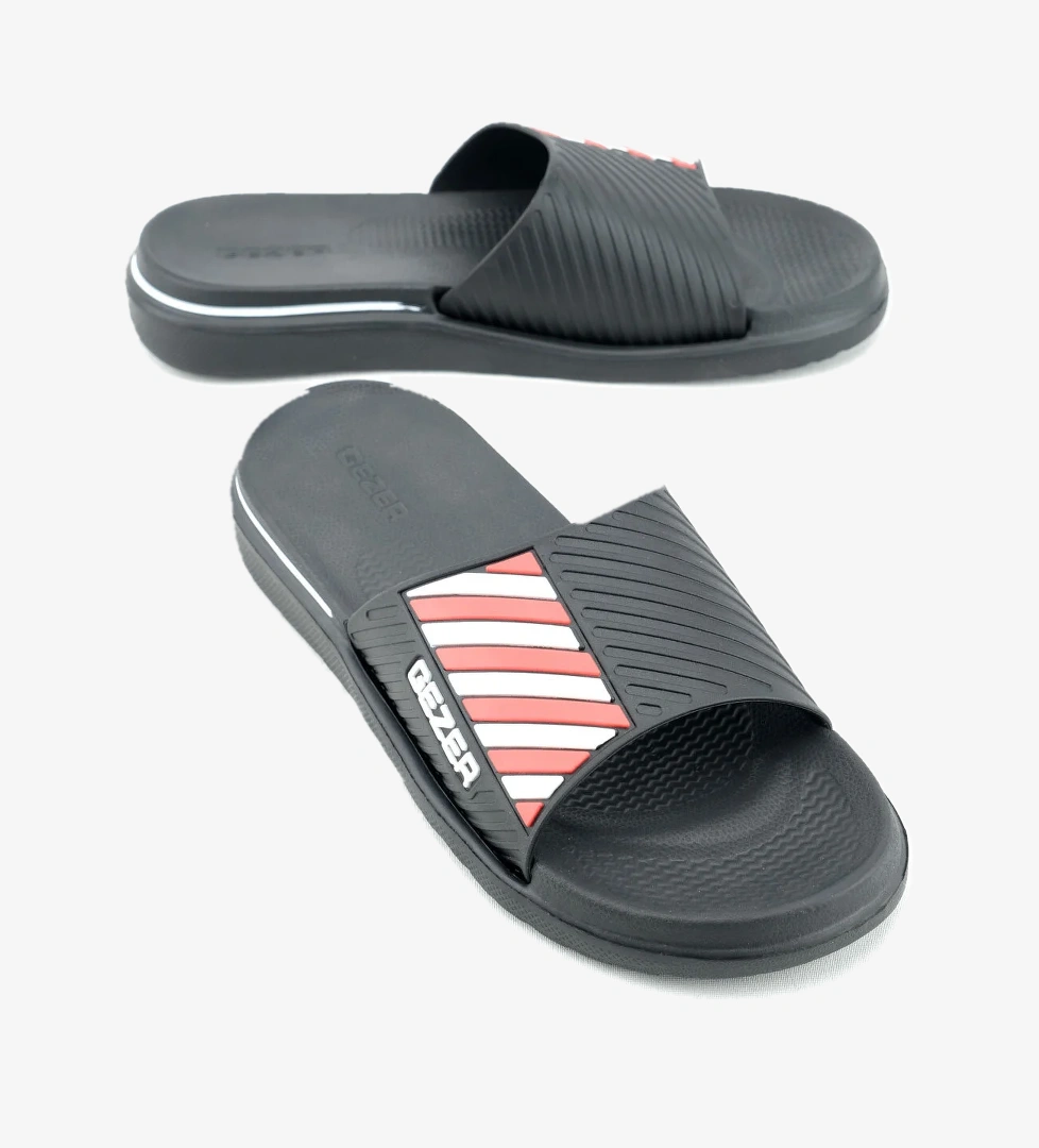 Gezer Gezer Siyah Yazlık Erkek Eva Ev Banyo Bahçe Havuz Plaj Terlik Sandalet & Terlik | Flo Siyah - 1. görsel