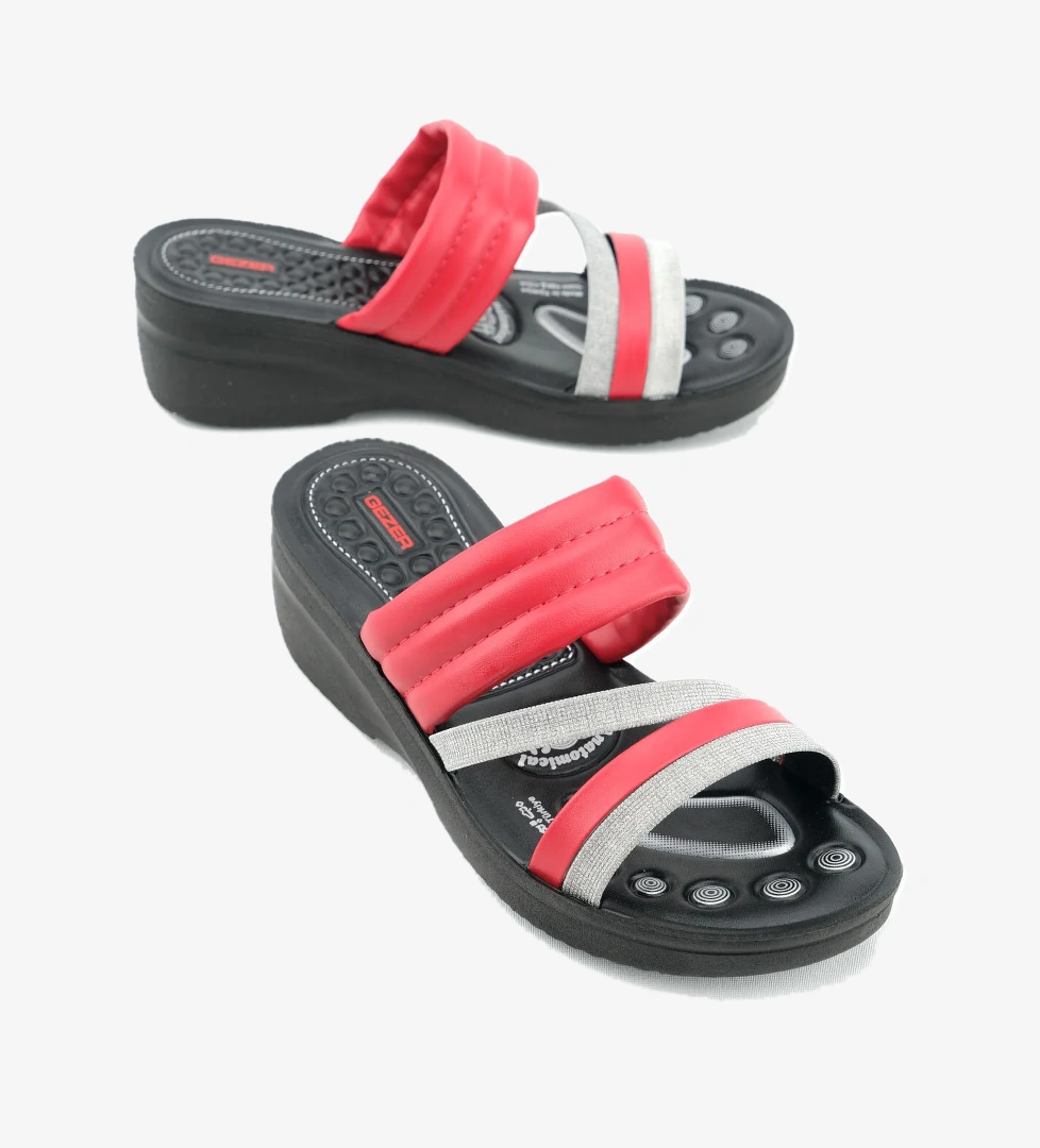 Yazlık Kadın Yüksek Topuk Anatomik Rahat Taban Günlük Terlik - Görsel 1