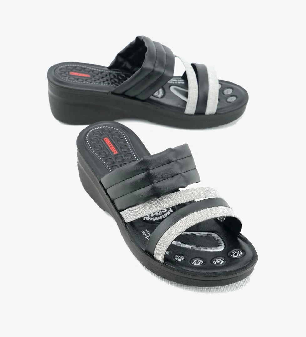 Yazlık Kadın Yüksek Topuk Anatomik Rahat Taban Günlük Terlik - Görsel 1