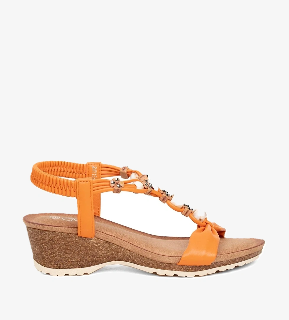 Guja 24Y154-1 Kadın Dolgu Topuk Sandalet Turuncu model görseli