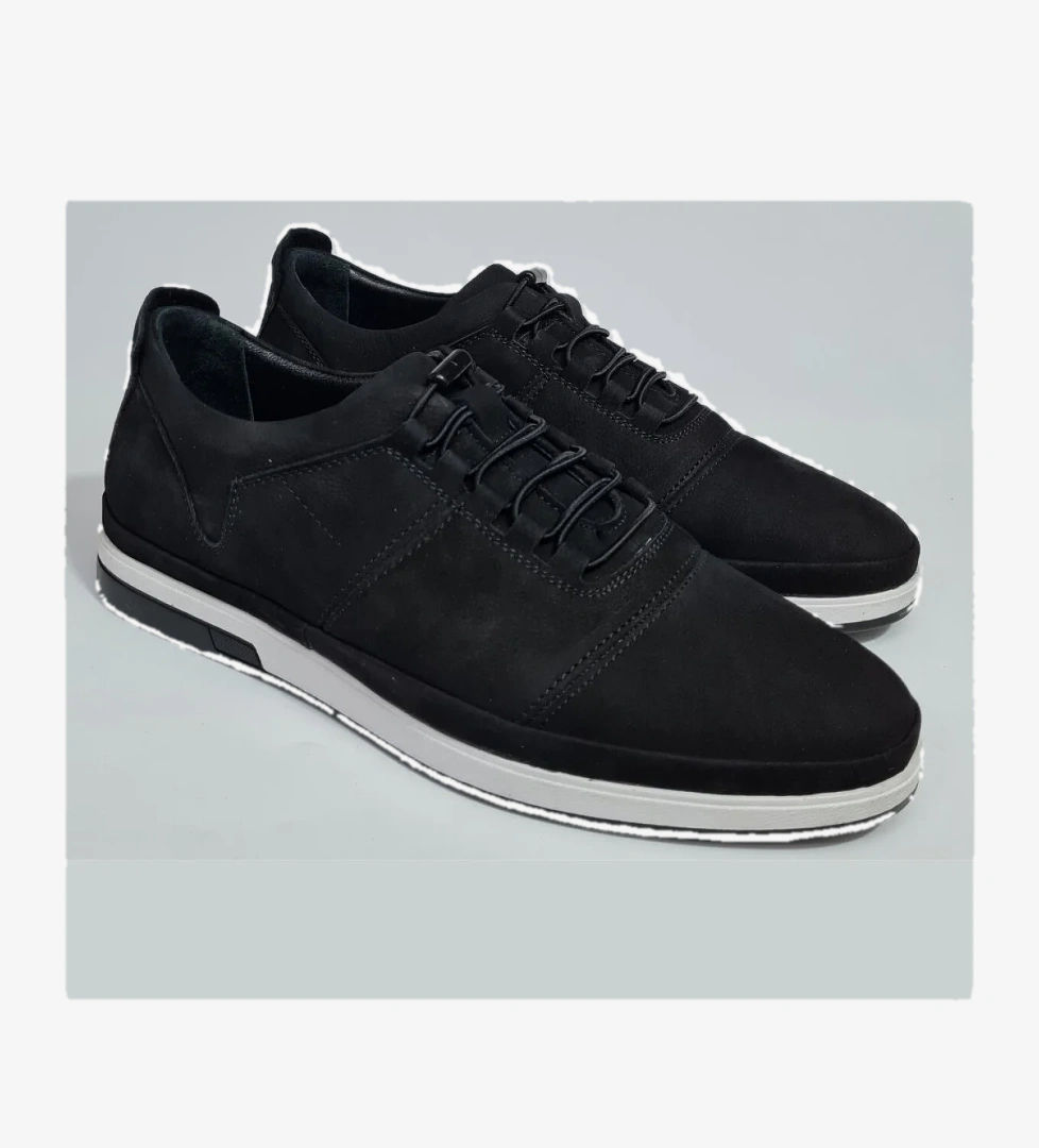 Akyüz Erkek Hakiki Nubuk Deri Rahat Yumuşak Taban Casual Ayakkabı Marka-200 model görseli