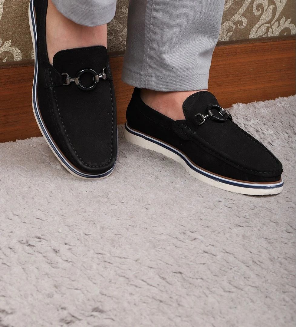 Modica Hakiki Deri Nubuk Erkek Günlük Ayakkabı Loafer Ayakkabı