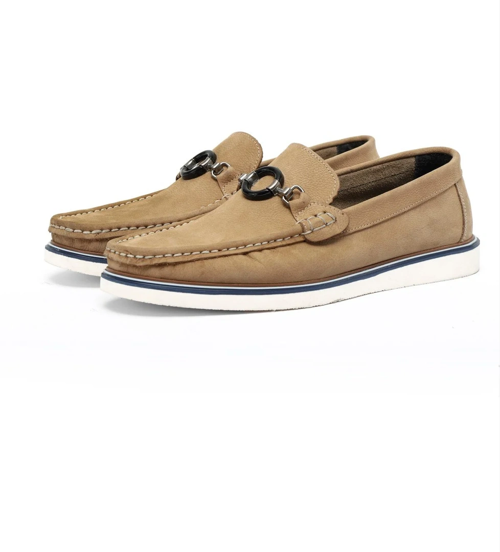 Modica Hakiki Deri Nubuk Erkek Günlük Ayakkabı Loafer Ayakkabı - Görsel 1