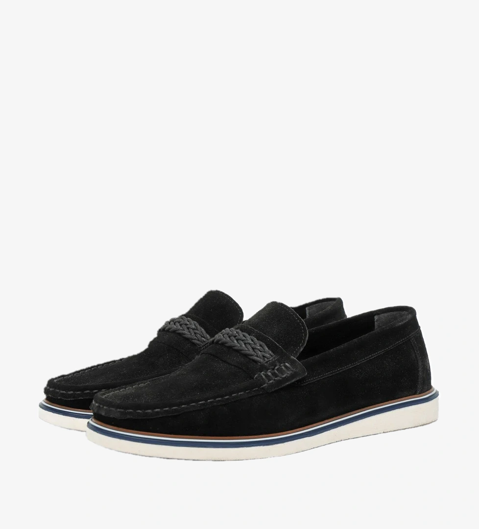 Trapani Hakiki Deri Süet Erkek Günlük Ayakkabı Loafer Ayakkabı - Görsel 1