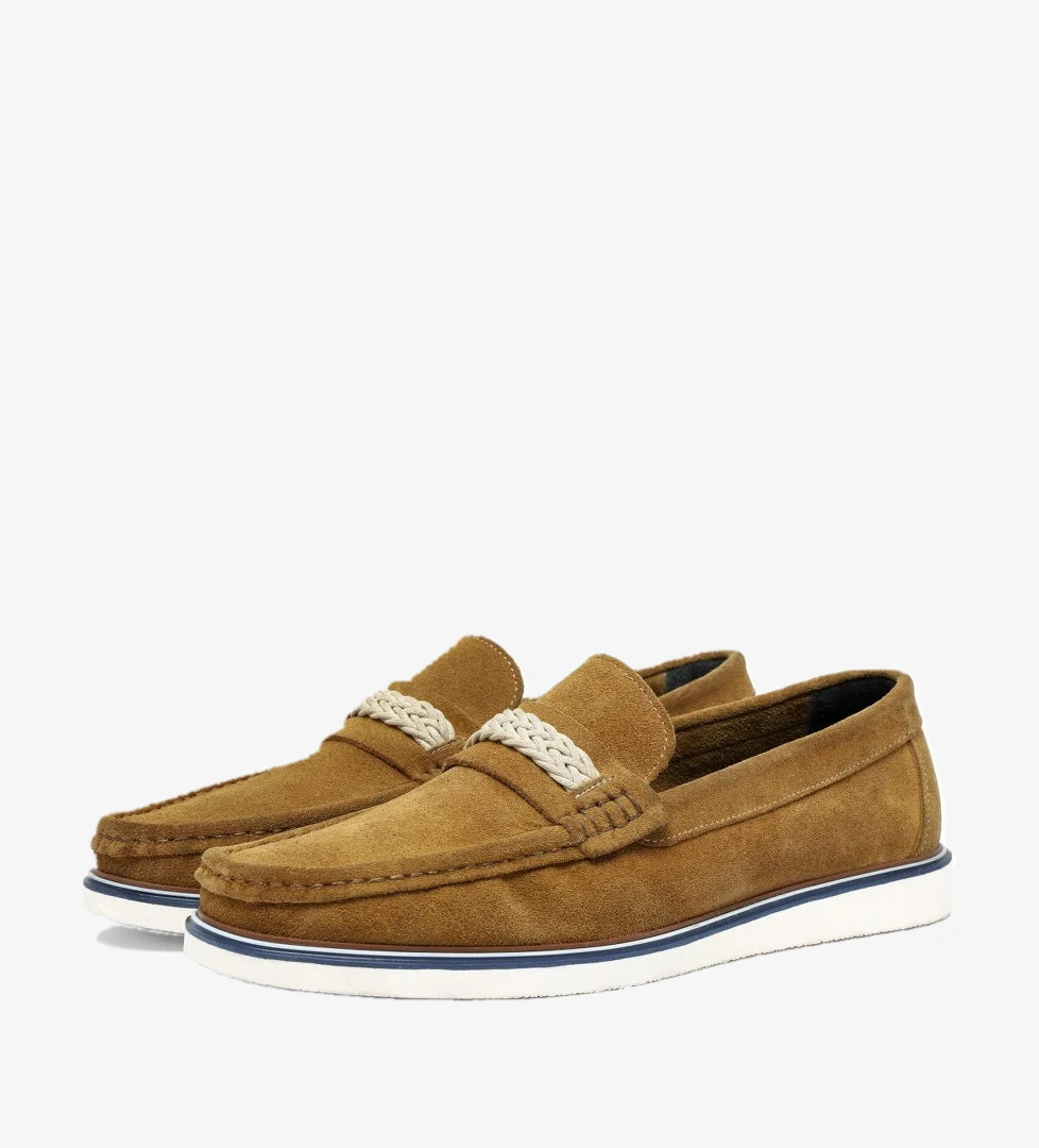 Trapani Hakiki Deri Süet Erkek Günlük Ayakkabı Loafer Ayakkabı