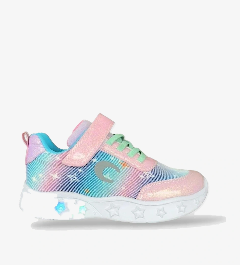 Işıklı Ortopedik Kız Çocuk Spor Ayakkabı PUDRA