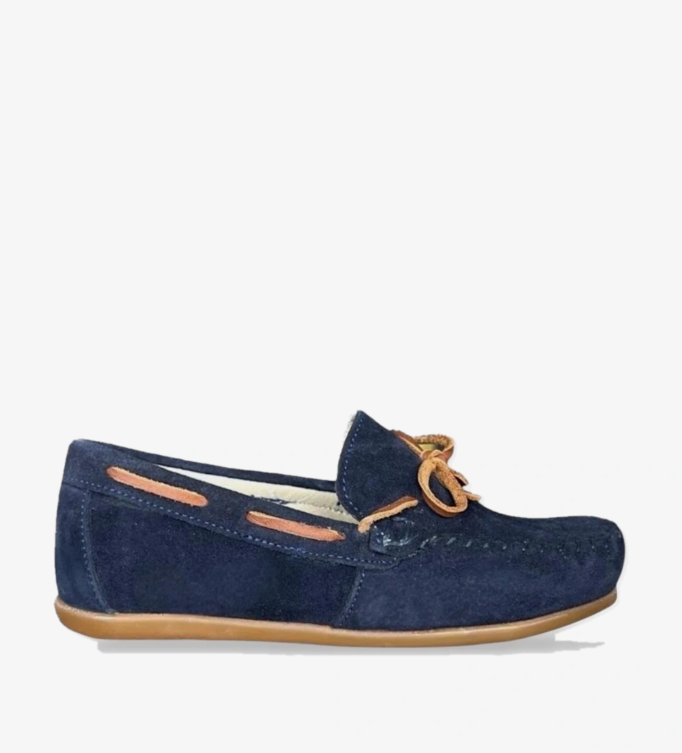 Hakiki Deri Süet Timberland Erkek Çocuk Ayakkabı LACİVERT - Görsel 1