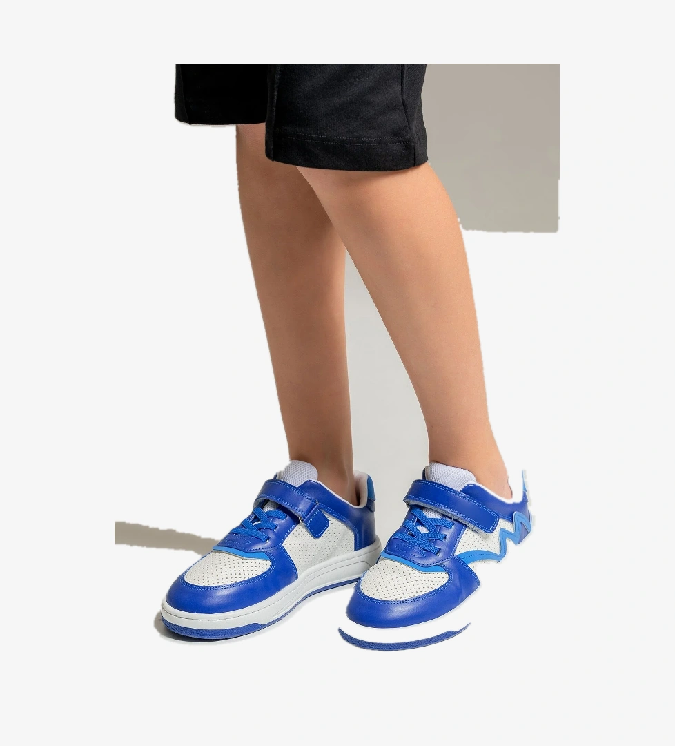 Erkek Çocuk Saks Mavi Sneaker Ayakkabı