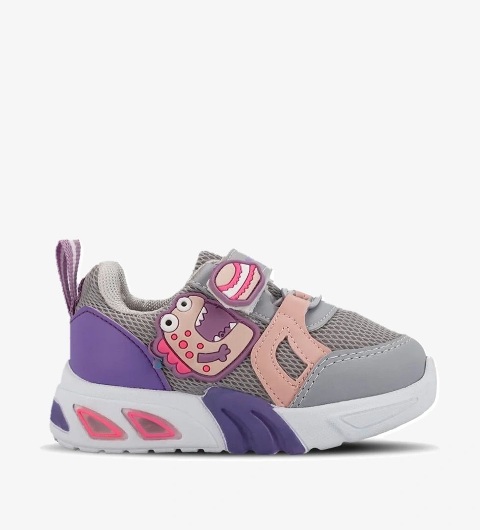 PANAMA IN Kız Çocuk Sneaker Ayakkabı Açık Gri / Mor