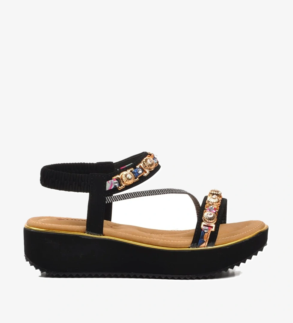 Voyager 9651 Beyaz Siyah Kadın Sandalet model görseli