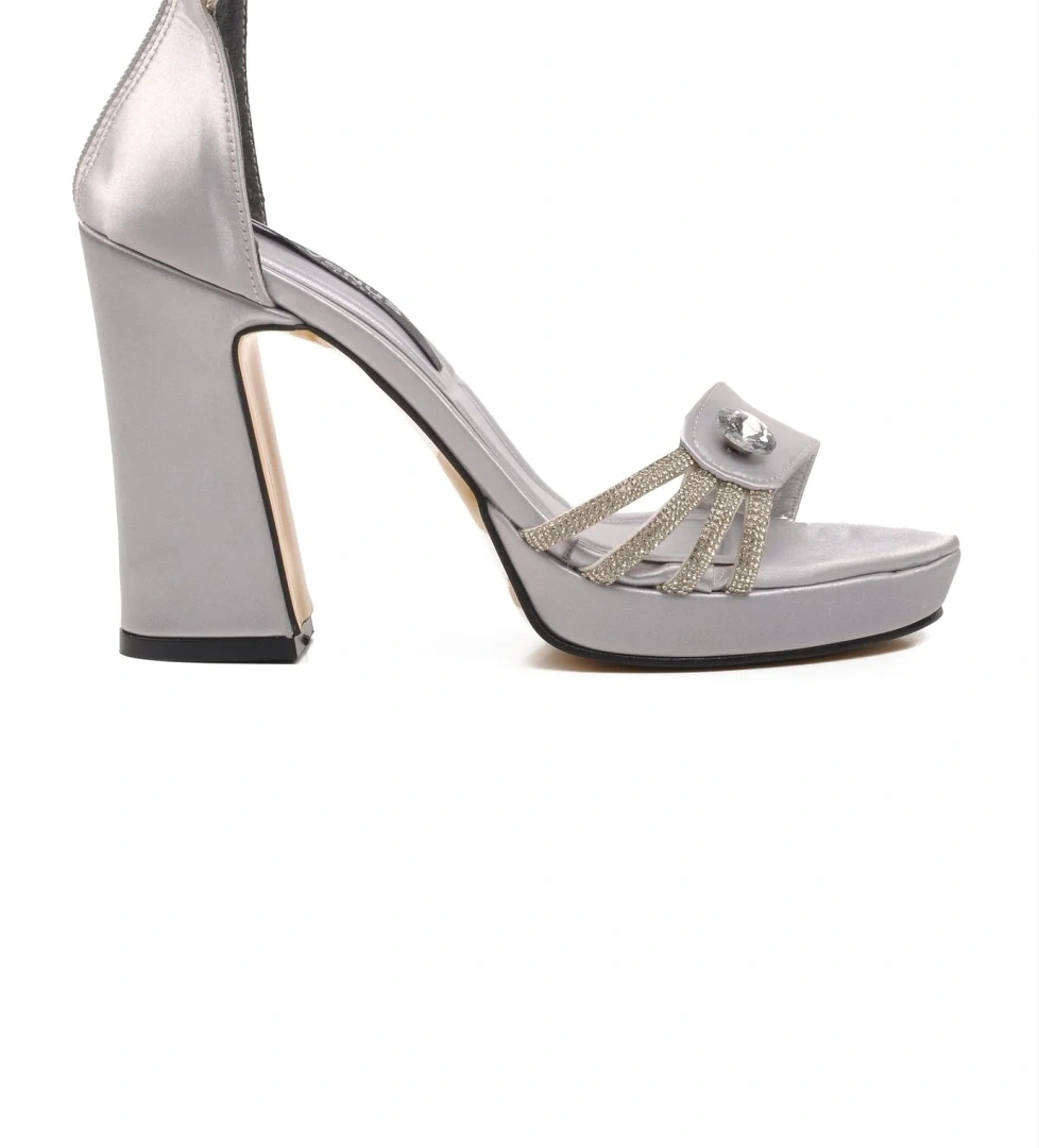 23110916Y Gümüş Kadın Abiye Ayakkabı