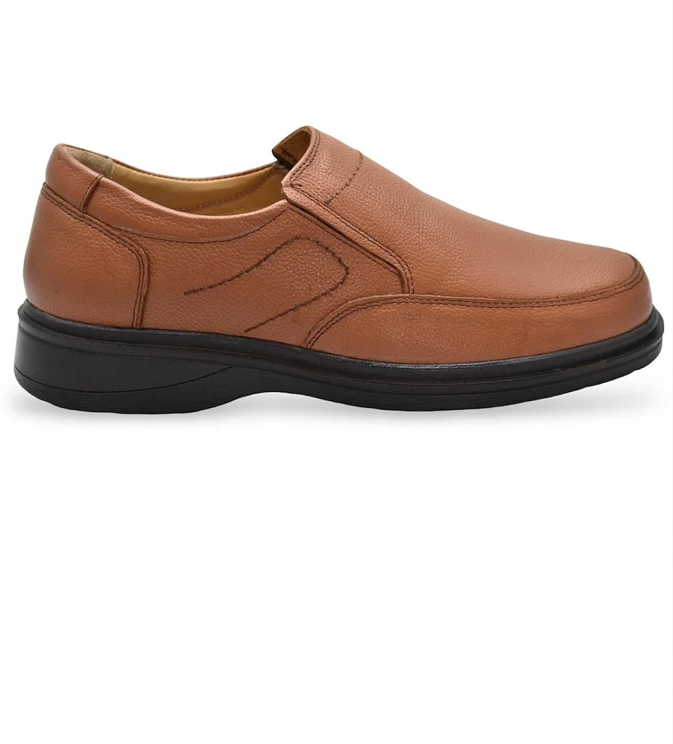 7878 Ortopedik Taban Siyah Hakiki Deri Erkek Ayakkabı Mevsimlik